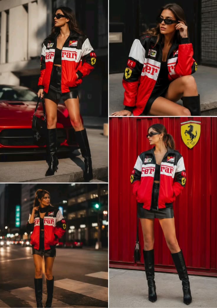 Nitro Racing Ferrari  Jacket – Black/Red/White Edition
