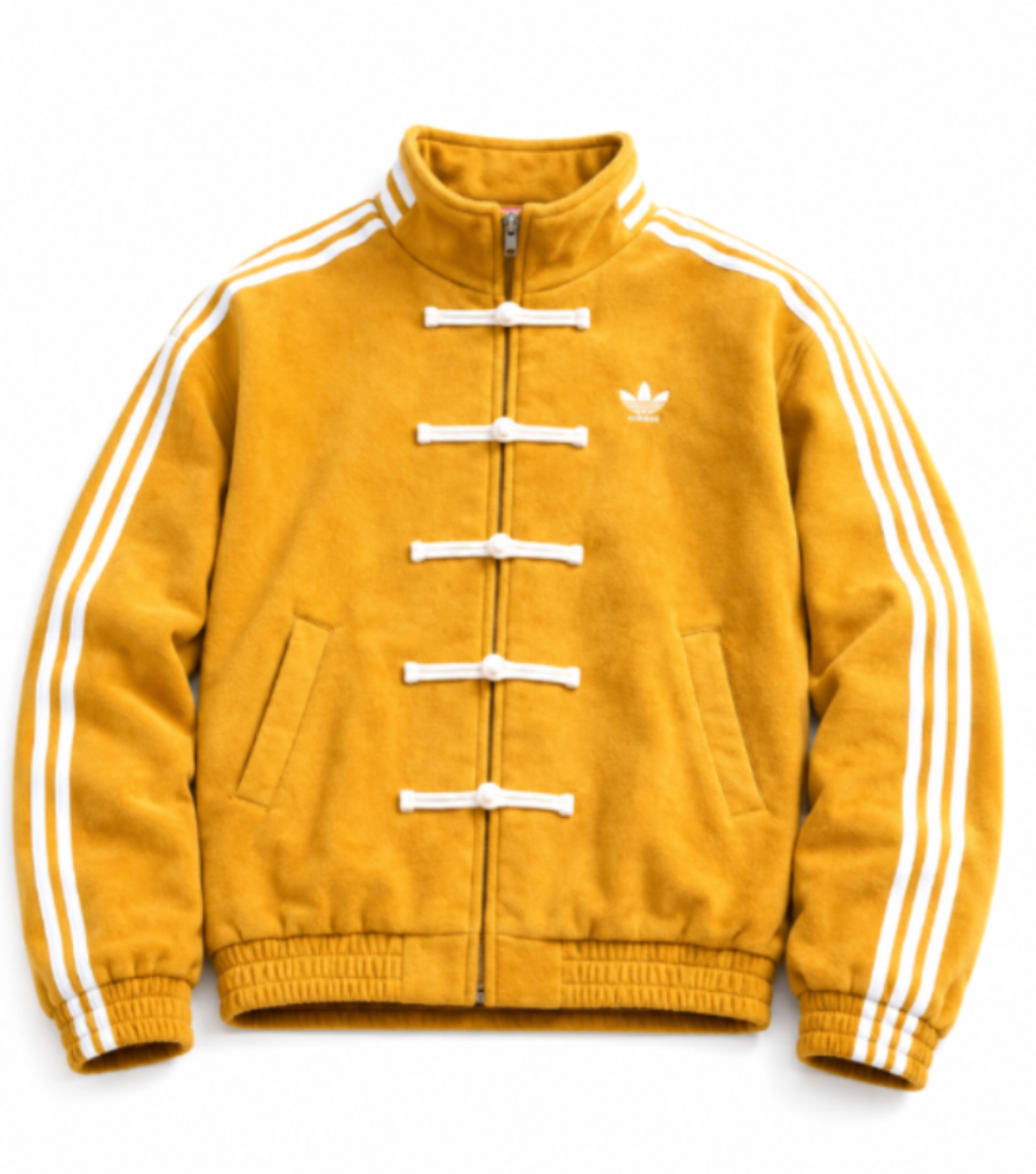 Mustard Yellow Fleece CNY Jacket with Toggle Closure