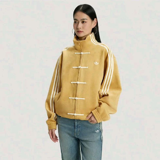 Mustard Yellow Fleece CNY Jacket with Toggle Closure
