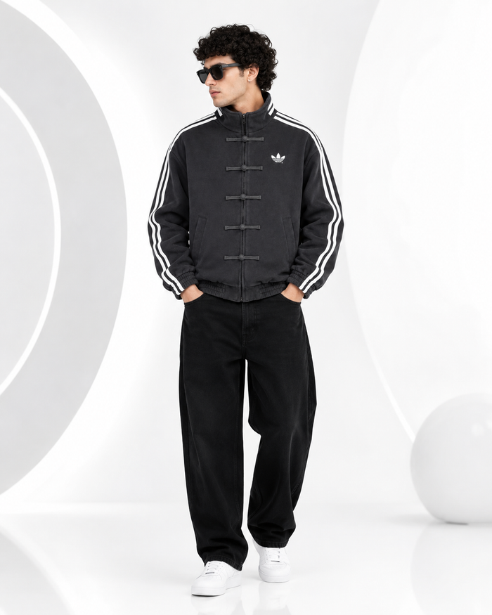 Adidas-Inspired Chinese Frog Button CNY Jacket