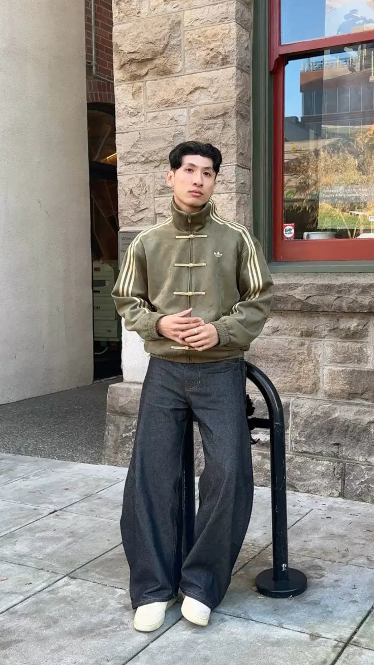 💚 Olive Green CNY  Jacket – Minimal Streetwear with Premium Style