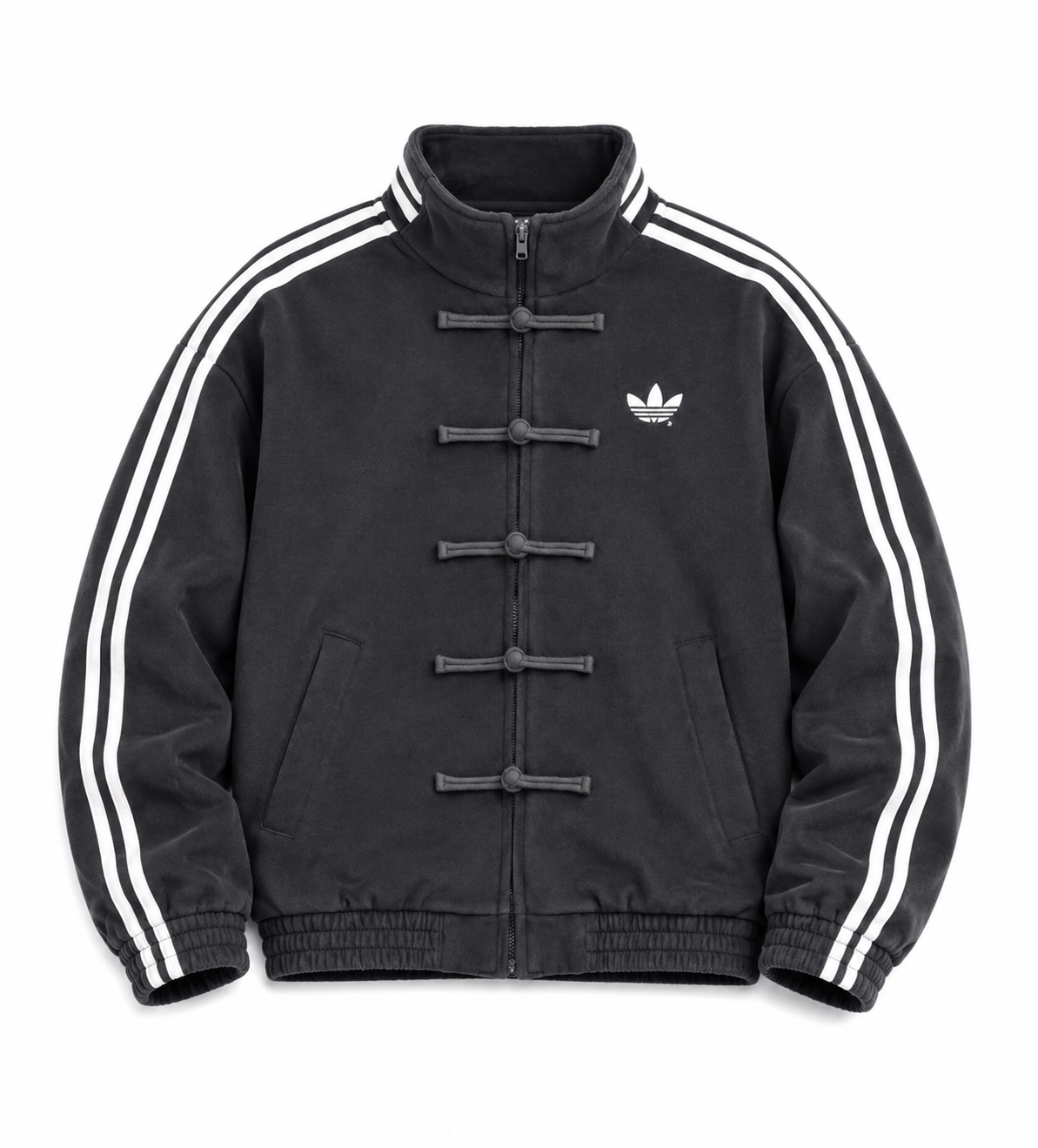 Adidas-Inspired Chinese Frog Button CNY Jacket